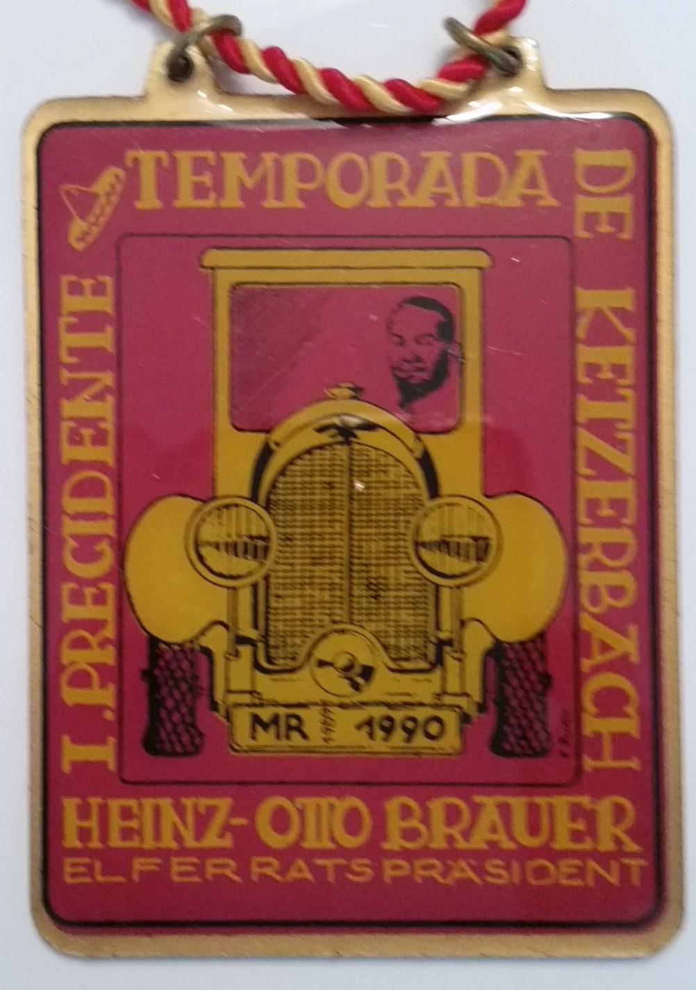 Orden des 16. Ehrenelferrats­präsidenten Heinz-Otto Brauer 1989/1990