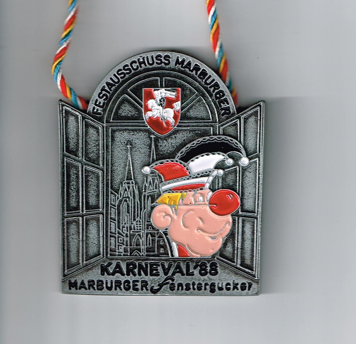 Orden des Festausschuss Marburger Karneval 1987/1988